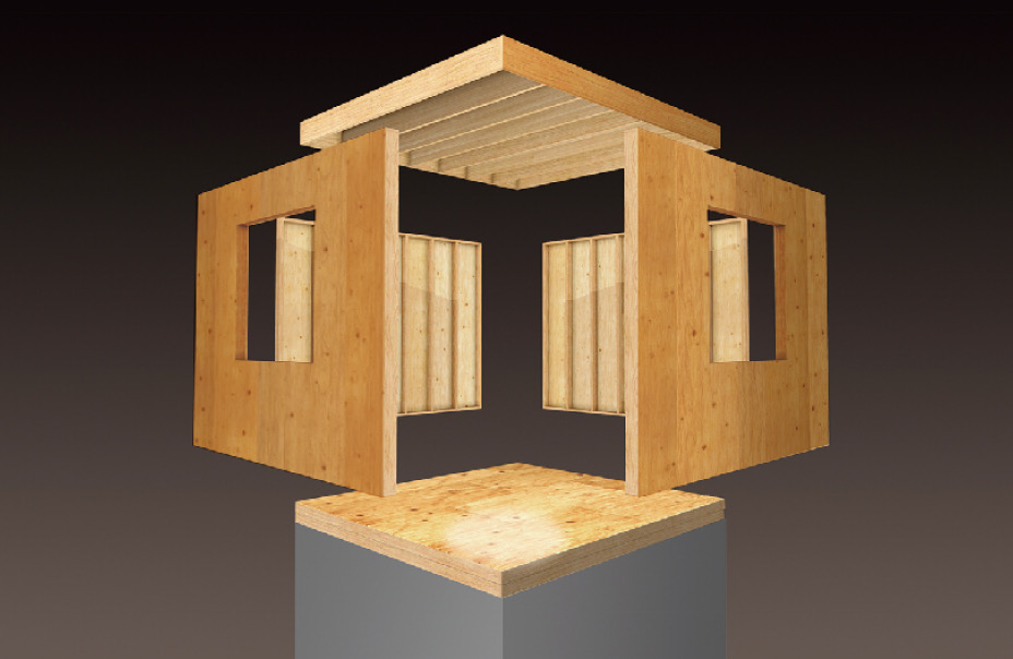 2×6工法による建築現場