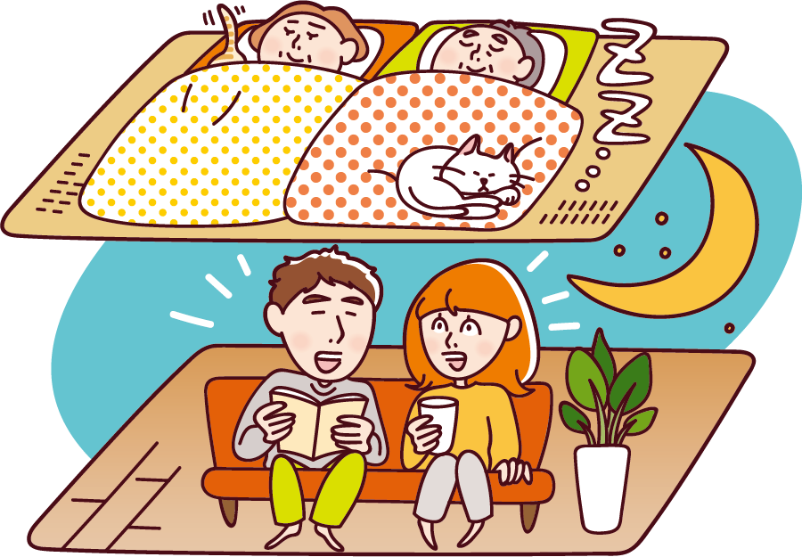 生活のリズムは合わせない