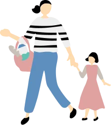 親子のイラスト